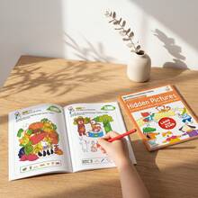 Libro interactivo de 32 páginas con imágenes ocultas - Actividades divertidas, mejora la concentración, la percepción del color y las habilidades de escritura, adecuado para el aula y el aprendizaje en el hogar, regalo de Navidad ideal, material de papel, mejora la concentración | Libros interactivos | Papel, Libros interactivos de primera infancia - Multicolor - Ver 3