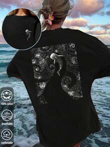 Women T-Shirts - Black - View 2