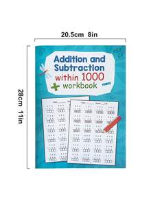 32 Pages 1000 Addition And Subtraction Math Practice Workbook, Math Learning Writing Exercise Book, Math Practice Paper, Learning Activity Worksheet, Early Math Learning Enlightenment, School Learning And Educational Writing Supplies - Within 1000 - View 9