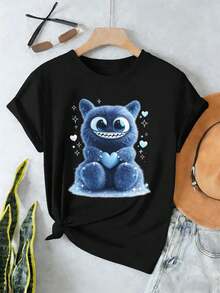 Women T-Shirts - Black - View 2