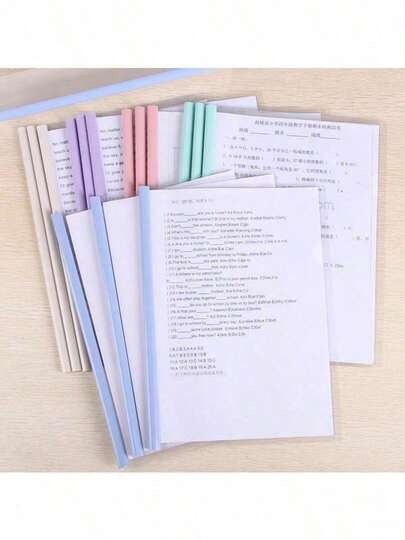 Bộ 10 kẹp giấy (ngẫu nhiên 5 màu), kẹp ghim dạng đòn bẩy, kẹp tài liệu trưng bày, kẹp tài liệu dạng dải, đồ dùng học tập, kẹp tài liệu A4 dạng vòng cầm tay.