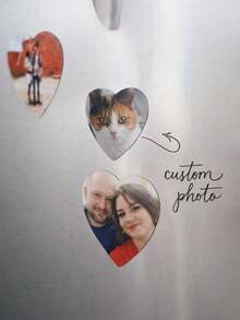 1pc Customizable Photo Fridge Magnet | Personalized Wedding, Birthday, Anniversary Decor - Durable Multi-Layer Design, Easy To Attach And Remove, High-Quality Printing, Oval Acrylic, Suitable For Fridge, Office, Home - Perfect Choice For Couples, Parties - Multicolor - View 5
