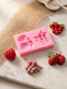 一套草莓软糖模具，葡萄串软糖硅胶模具，水果烘焙模具，适用于蛋糕装饰、纸杯蛋糕装饰、巧克力、糖果 - 多色 - 查看 11
