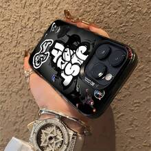 Graffiti Sneaker Culture Space Vibe phone cases is compatible with Samsung, Apple, VIVO, OPPO, , Transsion, ,  and Honor. Made of TPU silicone, it offers shock and drop protection. - Negro - Ver 6