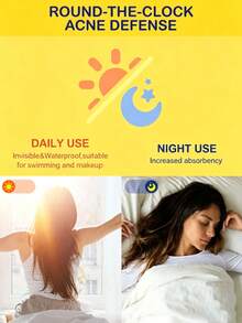 400/800/1200PCS Day And Night Care Patches Hydrocolloid Patch Set, Containing Tea Tree And Witch Hazel - Alcohol-Free, Paraben-Free, Suitable For All Skin Types - Multicolor - View 2