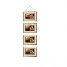 1pc American Retro Combined Hanging Photo Frame, Available In Two Colors: White Wood Grain And Vintage Cyan. It Holds 4*6 / 5*7 Inch Photos. Ideal For Wall Decoration In Living Rooms, Bedrooms, Studies And Offices - 1PC - View 17