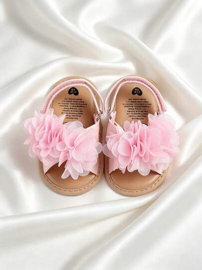 Infant Girls' Elegant White Outdoor Sandals, Summer Toddler Shoes