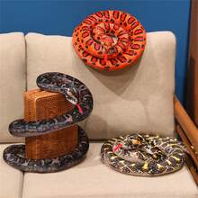130cm/51.18inch Long Realistic Snake Plush Toy, Soft And Fluffy Stuffed Animal, Rattlesnake/Python/Corn Snake, Suitable For Room Decoration, Party Decoration, April Fool's Day, Halloween, Birthday Gift, Holiday Gift. - Multicolor - View 3