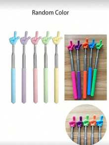 1/5件伸縮式指示棒，適用於課堂教學，適合教師，伸縮式手持指示棒，伸縮式閱讀用品，生日禮物 - 多色 - 查看 9