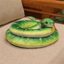 130cm/51.18inch Long Realistic Snake Plush Toy, Soft And Fluffy Stuffed Animal, Rattlesnake/Python/Corn Snake, Suitable For Room Decoration, Party Decoration, April Fool's Day, Halloween, Birthday Gift, Holiday Gift. - Multicolor - View 11