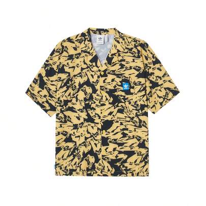Adidas Men's Casual Loose Comfortable Printed Polo Shirt, Summer