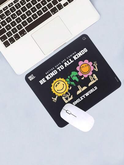 Smiley World Alfombrilla de escritorio con estilo INS, almohadilla para teclado de computadora para dormitorio