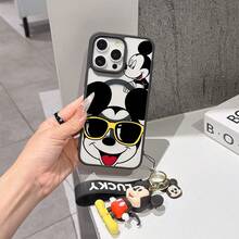 This Disney Mickey Mouse Pattern Lanyard Phone Case Features A Strong Magnetic Closure And Full Coverage Of Acrylic And TPU Material. It's Shockproof, Lightweight, And Suitable For IPhone17/16/11/13/15/15 Plus/15 Pro/15 Pro Max/12/14 Pro Max/11 Pro Max/12 Pro/12 Pro Max/13. It's A Popular Birthday Gift, Business Gift, Durable, Stain-Resistant, And Fingerprint-Resistant New Phone Case For Men And Women. It Also Includes A Mickey Mouse Phone Case And Mickey Mouse Doll Bracelet. Compatible With SamsungGalaxy S20, S21, S22, S23, And S24 Series. It's The Perfect Gift For Friends And Family. This Stylish Phone Case Is Fun, Lightweight, And Durable. IPhone17 Pro Max Phone Case, Minnie Phone Case. - Màu xanh lam - Xem 5