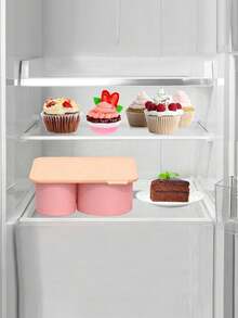 Large Silicone Tray, Suitable For 20-30-40 Oz Cups, Slow Melting Mold With Lid, Easy Release Maker - Pink - View 5