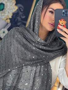 1 chiếc khăn choàng cổ in họa tiết nhẹ nhàng, thanh lịch, giữ ấm cổ khi ra ngoài trời, chất liệu chiffon, thích hợp cho mùa xuân, mùa thu và mọi mùa. - Nhiều màu - Xem 16