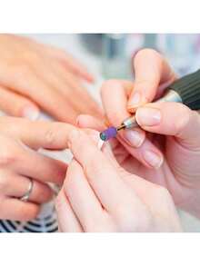 Bộ 75 miếng giấy nhám thô và mịn nhiều màu sắc với độ nhám 80, 120, 180, kèm theo 2 mũi khoan móng tay. - Nhiều màu - Xem 3