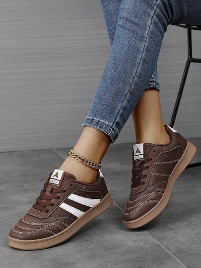 Plus Size Couple Shoes, Women's Retro German Military Training Shoes, Vintage Casual Sneakers | Suede Upper Comfortable Daily Walking Shoes