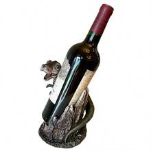 parte superior Brass T-Rex - Soporte para botellas de vino decoración divertida y decorativa diseño de dinosaurio Jurassic Wine Guardian - Multicolor - Ver 7