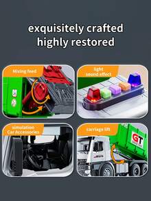 Inertial Garbage Truck Toy Model, City Sanitation Vehicle, Engineering Car Toy, Random Color, New Year Gift For Boys And Girls - Multicolor - View 7