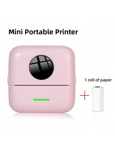 Mini Printer, Wireless Bluetooth Sticker Printer, 200DPI Resolution, First Portable Inkless Printer Combining AI Technology. AI Drawing (2 Seconds To Generate Any Image You Want), One-Click Cartoon Conversion, Rich Material Images And Label Templates. Print Labels, Record Wonderful Life, Print And Stick Anytime. Built-In Rechargeable Battery, Convenient Operation. Printer Gift For Lover, Friend, For Labeling, Learning, Photos (Includes 1 Mini Printer, 1 Roll Of Thermal Paper, 1 Manual, 1 Data Cable)