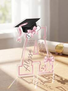 1pc Personalized Graduation Acrylic Block,Custom Text,Custom 2026 Graduation Plaque, Senior Decor, Class Of 2026 Keepsake Gift,Graduation Gift For Her, Him, College Graduation Gift, High School Graduation Gift - Multicolor - View 3