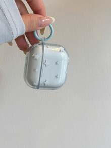 Ốp bảo vệ hình ngôi sao trong suốt tương thích với Apple Pro 3/2/1, ốp tai nghe Bluetooth không dây cho Pods 4/3/2/1, unisex - Màu xanh nhạt - Xem 9