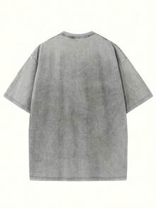 1 camiseta con estampado de San Valentín - Camiseta de algodón lavado de 230g, camiseta de moda vintage de algodón puro de alta calidad, camiseta para mujer, camiseta popular para uso diario, regalo navideño para seres queridos, regalo perfecto para San Valentín, 100% algodón de 180g. - Gris - Ver 2