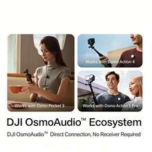 dji 迷你無線領夾麥，輕巧便攜配戴無感，高清音質智能降噪，自動降幅有效防爆音。 Type‑C 通用接口，相容於安卓、iPhone 15/16/17 與相機，超長續航 48 小時 - 查看 8