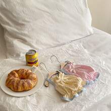 荷叶边波点狗狗连衣裙，可爱蝴蝶结小狗背心裙，柔软透气的宠物服装，适合小型和中型犬猫 - 彩色 - 查看 6