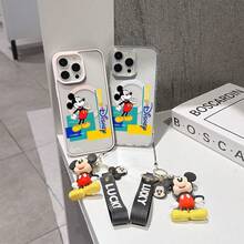 This Disney Mickey Mouse Pattern Lanyard Phone Case Features A Strong Magnetic Closure And Full Coverage Of Acrylic And TPU Material. It's Shockproof, Lightweight, And Suitable For IPhone17/16/11/13/15/15 Plus/15 Pro/15 Pro Max/12/14 Pro Max/11 Pro Max/12 Pro/12 Pro Max/13. It's A Popular Birthday Gift, Business Gift, Durable, Stain-Resistant, And Fingerprint-Resistant New Phone Case For Men And Women. It Also Includes A Mickey Mouse Phone Case And Mickey Mouse Doll Bracelet. Compatible With SamsungGalaxy S20, S21, S22, S23, And S24 Series. It's The Perfect Gift For Friends And Family. This Stylish Phone Case Is Fun, Lightweight, And Durable. IPhone17 Pro Max Phone Case, Minnie Phone Case. - Clear - View 8