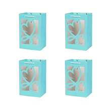 25*35*15cm 4/12 Multi-Color Thickened Handbag, Gift Bag With Heart & Letter Design, Transparent Window, Flower & Gift Packaging Bag - View 11