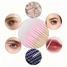 Double-Ended Makeup Remover Swabs / 100pcs100 Double-Ended Nail Polish Remover Sticks, Small Double-Ended Eyebrow Makeup Remover Tools, Approximately 100 Sticks Per Pack-Nail Supplies,Travel Essential,Household Items,Pink,Q Tip,Cotton Swabs - B-Pink - View 6