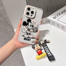 This Disney Mickey Mouse Pattern Lanyard Phone Case Features A Strong Magnetic Closure And Full Coverage Of Acrylic And TPU Material. It's Shockproof, Lightweight, And Suitable For IPhone17/16/11/13/15/15 Plus/15 Pro/15 Pro Max/12/14 Pro Max/11 Pro Max/12 Pro/12 Pro Max/13. It's A Popular Birthday Gift, Business Gift, Durable, Stain-Resistant, And Fingerprint-Resistant New Phone Case For Men And Women. It Also Includes A Mickey Mouse Phone Case And Mickey Mouse Doll Bracelet. Compatible With SamsungGalaxy S20, S21, S22, S23, And S24 Series. It's The Perfect Gift For Friends And Family. This Stylish Phone Case Is Fun, Lightweight, And Durable. IPhone17 Pro Max Phone Case, Minnie Phone Case. - Trong sáng - Xem 7