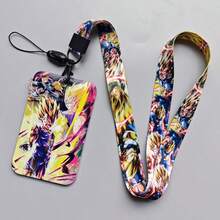 2-In-1 Detachable Lanyard Necklace With Retractable Phone Strap & Card Holder, Creative Slide Cover Card Case For Student ID/Access Card - Multicolor - View 9