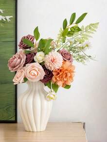 1pc Elegant Wedding Vase, Modern Decorative Rose Bouquet Stand, Bridal Centerpiece, Engagement Anniversary Home Decor Gift - A - View 3