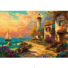 Trò chơi ghép hình 1000 mảnh bằng giấy, trò chơi ghép hình giảm căng thẳng, tranh sơn dầu phong cảnh, trò chơi ghép hình giáo dục. - Nhiều màu - Xem 2