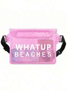 这款大容量防水腰包采用“WHATUP BEACHES”图案设计，配有可调节腰带，PVC材质。它采用三重密封设计，并设有防水手机口袋，支持触屏操作。是海滩活动的理想之选。这款腰包可在冲浪、皮划艇、划船或钓鱼时保护您的手机和贵重物品。 - 彩色 - 查看 12