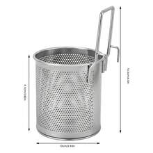 Practical 304 Stainless Steel Mesh Basket, Silver Round Hanging Food Strainer, Perfect For Kitchens, Parties, Picnics, Camping And Restaurants To Clean And Cook Grains, Beans, Fruits, Dumplings And French Fries - View 3