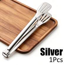 7-Inch Stainless Steel Serving Tongs, Buffet Tongs, Food Tongs, Suitable For Buffet, Party, Salad, Appetizer, BBQ, Stainless Steel Food Clip, Multipurpose Kitchen Tool For Cooking Steak, Bread And Cake, Applicable For Home Kitchen, Hotel Restaurant, Camping, Elegant Design For Catering Service, Food Party, Suitable For Christmas, Halloween, Thanksgiving, Mother's Day (Gold, Silver) - Multicolor - View 9