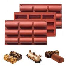 9-Cavity Silicone Baking Mold, Soft & Easy Release Design Suitable For Chocolate Desserts, Candies And Party Snacks - Multicolor - View 4