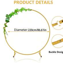 Gold Flower Arch Single Arch Gate, Wedding Stage Backdrop Decor - View 11