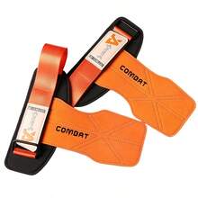 1 Pair YUAO Fitness Gloves, Anti-Slip Durable Lifting Straps + Hook And Loop Material, Wrist Support To Prevent Calluses, Suitable For Pull-Ups, Rowing, Strength Training - Orange - View 8