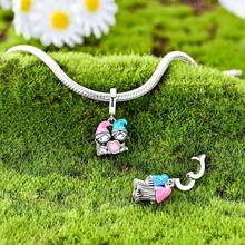 1 Pc Sliver Plated Lovely Doll Series Fire Dragon Dog Elf Skull Charm Fit Bracelet For Diy Jewelry Making, Ideal Choice For Women Jewelry Gift - Silver - View 8