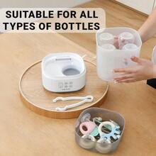 Baby Bottle Sterilizer And Dryer | Esterilizador De Biberones | Electric Steam Sterilization Kills 99.9% Of Germs | 2-Tier Large Capacity |Universal For Breast Pump Parts, Glass & Plastic Bottles | Auto Shut-Off | Perfect Baby Gift - Xem 10