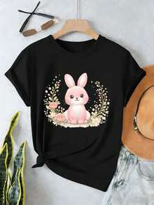 Women T-Shirts - Black - View 2