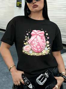 Women T-Shirts - Black - View 2