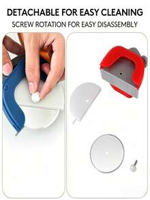 Genuine Fred PIZZA BOSS 3000, Circular Saw Stainless Steel Pizza Wheel, Great Gift For Guys And Pizza Lovers, Easy To Clean With Removable Shield - White Elephant Gift - Fun Kitchen Gadget - Blue - View 5