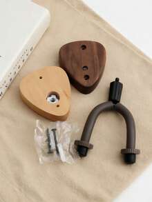 1个壁挂式胡桃木吉他挂架 U型吉他壁挂挂钩支架展示架，适用于原声吉他、电吉他、班卓琴、贝斯、尤克里里等乐器，家居工作室房间装饰收纳架 - 彩色 - 查看 5