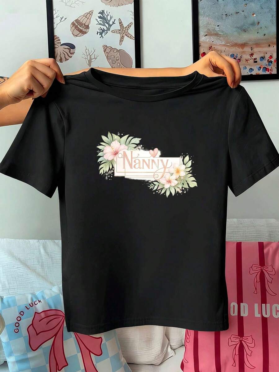 Dam-T-shirts - Svart - Visa 1