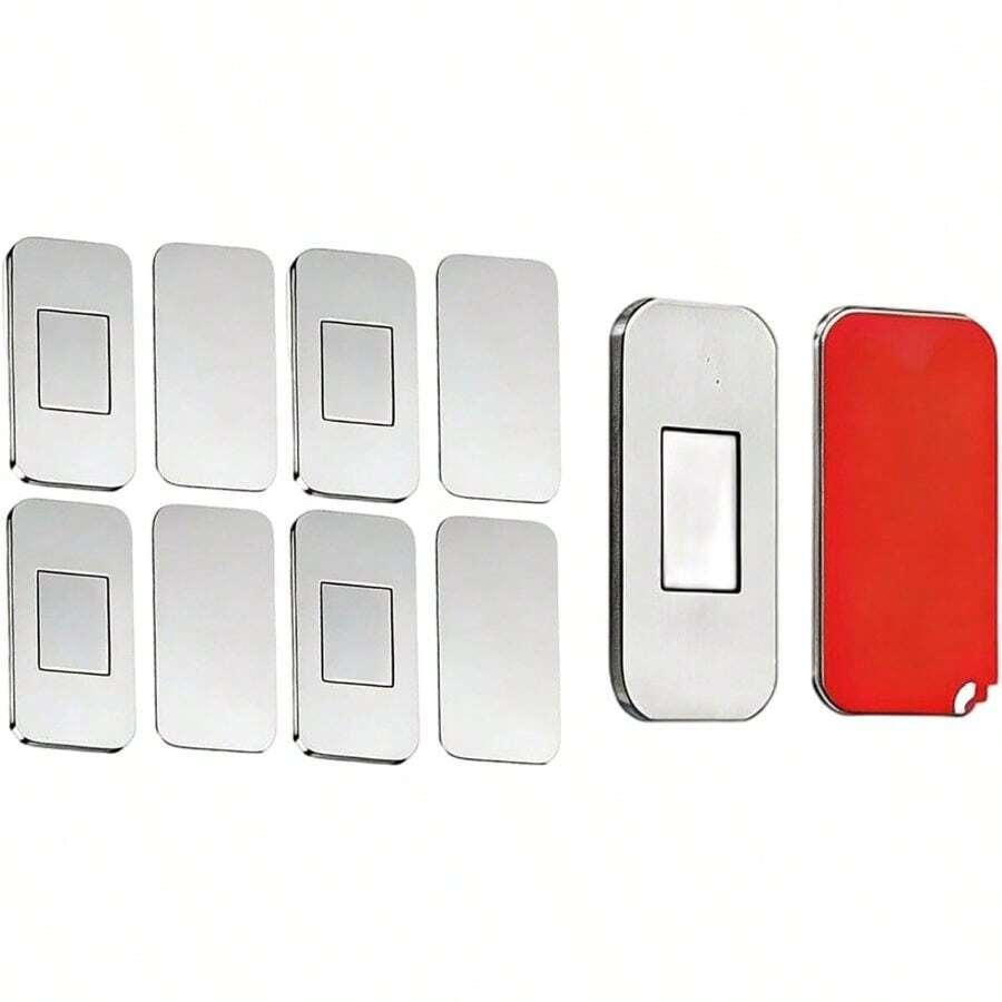 Magnetic Cabinet Door Catch - Hidden Latch For Drawers Closets Furniture Stainless Steel Slim Design, Adhesive Installation Strong Hold Lock System For Kitchen Bathroom Storage Units RV Use - Default - View 1